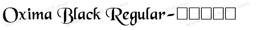 Oxima Black Regular字体转换